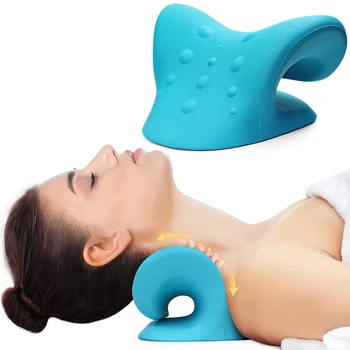 Neck&Shoulder Relaxer Cervical Traction Device for TMJ Pain Relief & Cervical Spine Alignment Chiropractic Pillow Neck Stretcher