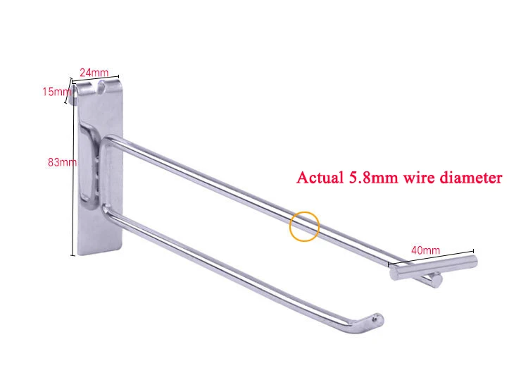 Kainice Customise Grid Wall Hook Hanging Display Hook Metal Chrome