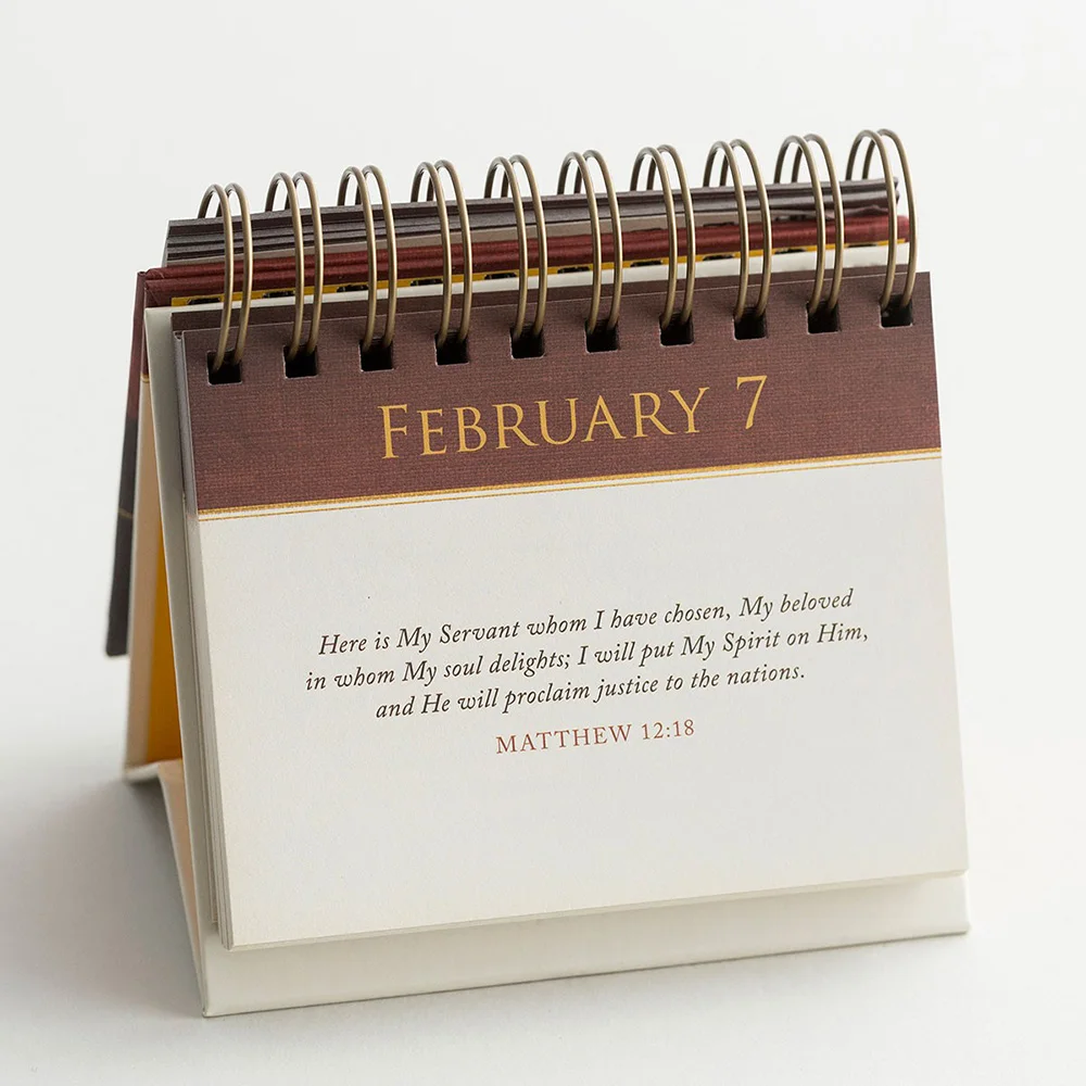 
 Настольный настольный спиральный календарь с логотипом на заказ, 365 ежедневный куб, вечный христианский вдохновляющий календарь  