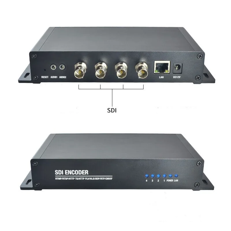 4 Channel 1080p60 SD HD 3G SDI Encoder for Live Streaming IPTV Broadcast