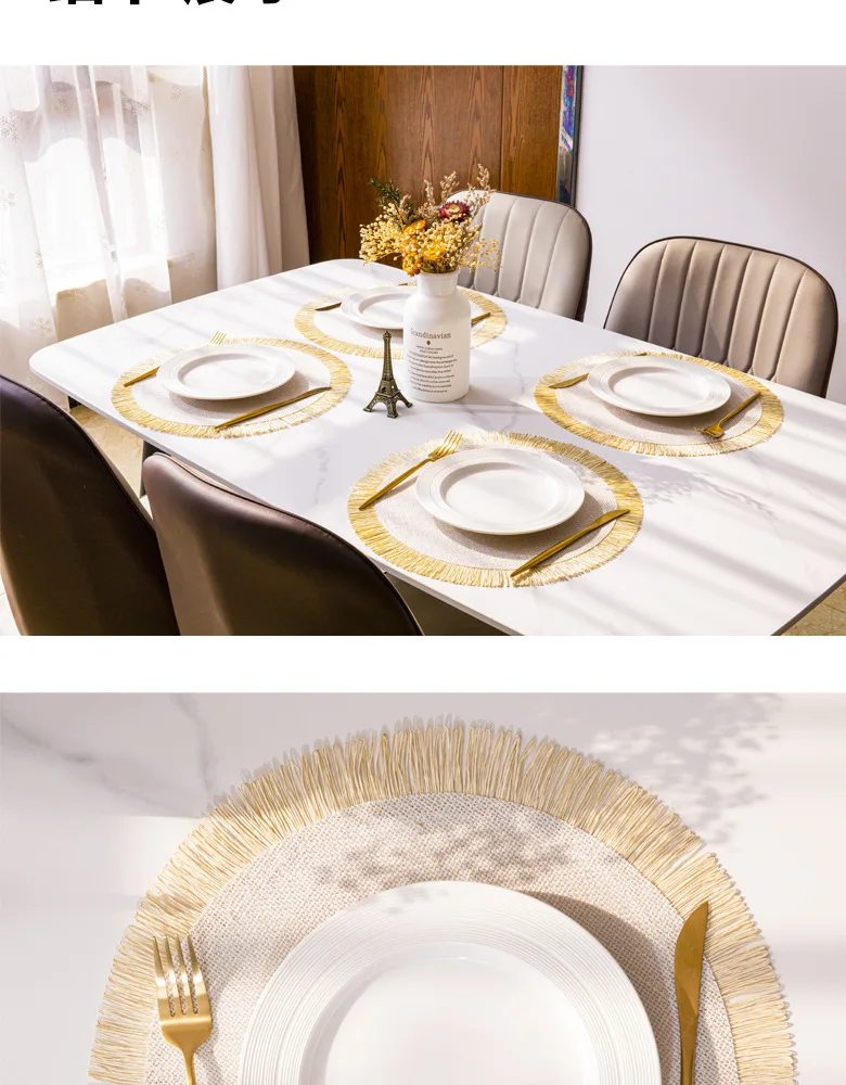 15 Inch Burlap Round Placemats Woven Dining Tables Jute Table Mats