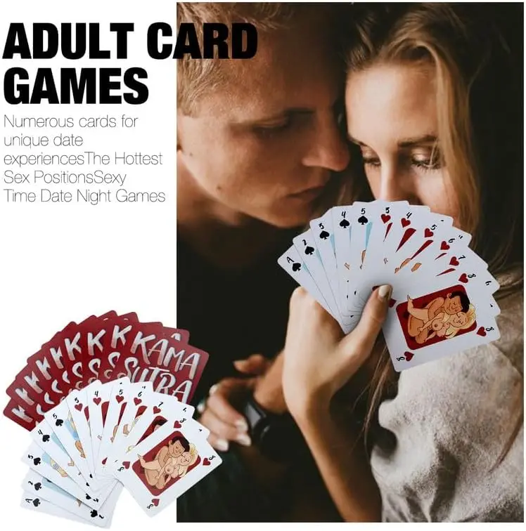 KAMA SUTRA Cartes à Jouer Érotiques Rondes Personnalisées Jeu pour Couples avec Positions Sexuelles Imprimées