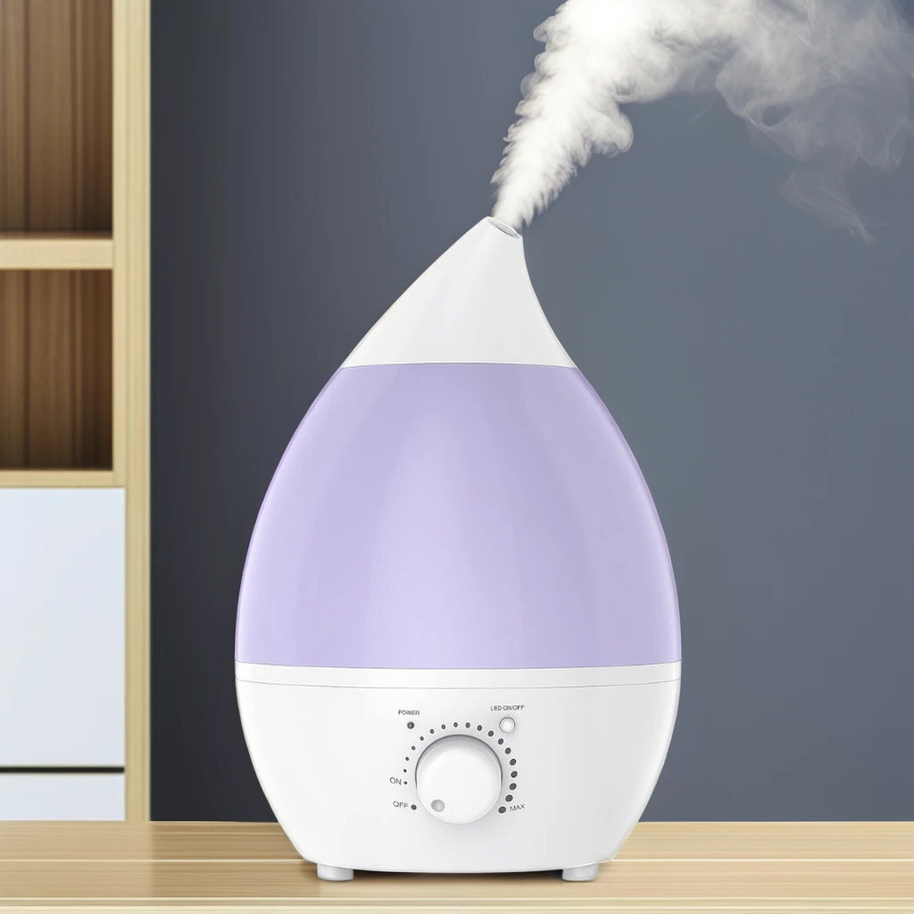 RUNAL Water Drop Shape Colorful Changing Light Big Home Ultrasonic Air Humidifier For Baby Room
