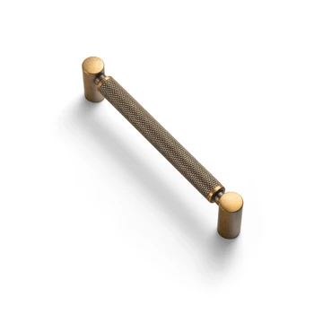 Goo-Ki Classic Furniture Hardware Durable Stylish Bar-Shaped Knurled Aluminium Drawer Pull with Handles & Knobs for Kitchen Use