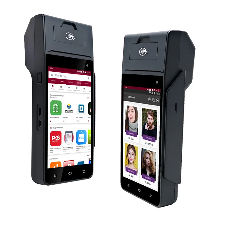 ZCS Z90 Android POS System with MSR IC NFC Reader Wireless Cash Register China POS Machines with Printer
