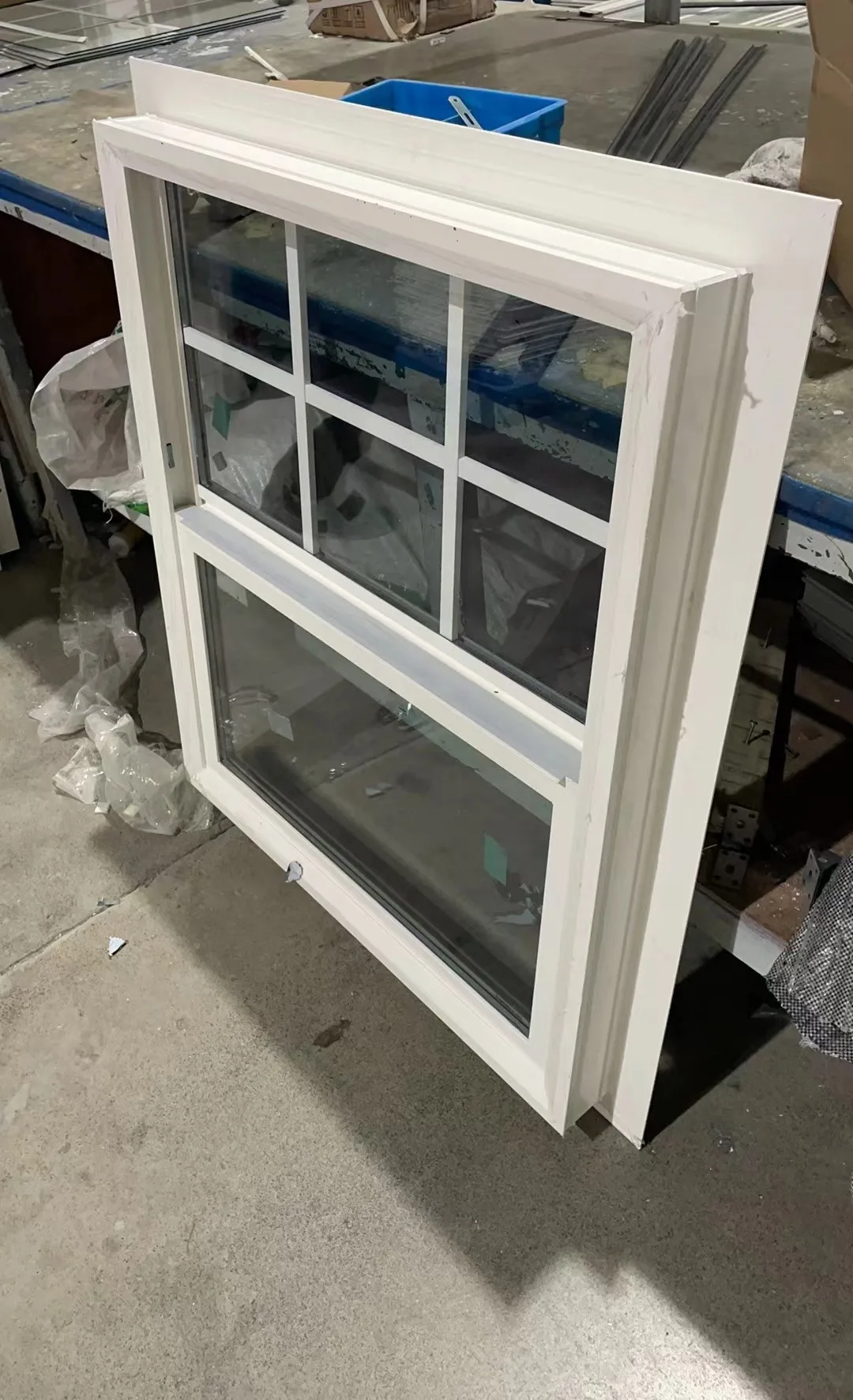 USA pvc windows double glazed single hung vinyl windows vertical sliding windows manufacture