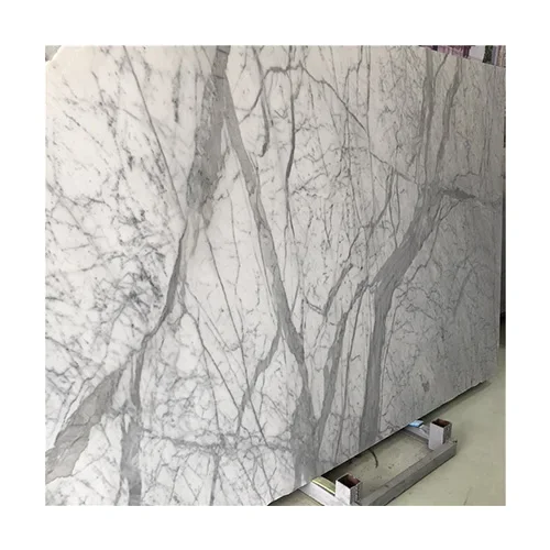 แผ่นหินอ่อนสีขาวบริสุทธิ์แบบสั่งทำพิเศษจากอิตาลี แผ่นหินอ่อนสีขาวบริสุทธิ์สำหรับปูพื้นหินอ่อนสีขาว