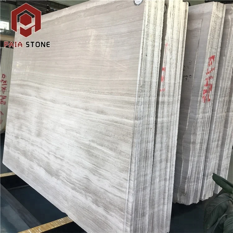 product modern white marble bathroom tile wood vein grain design polished surface for hotel projects waterproof feature graphic design-3