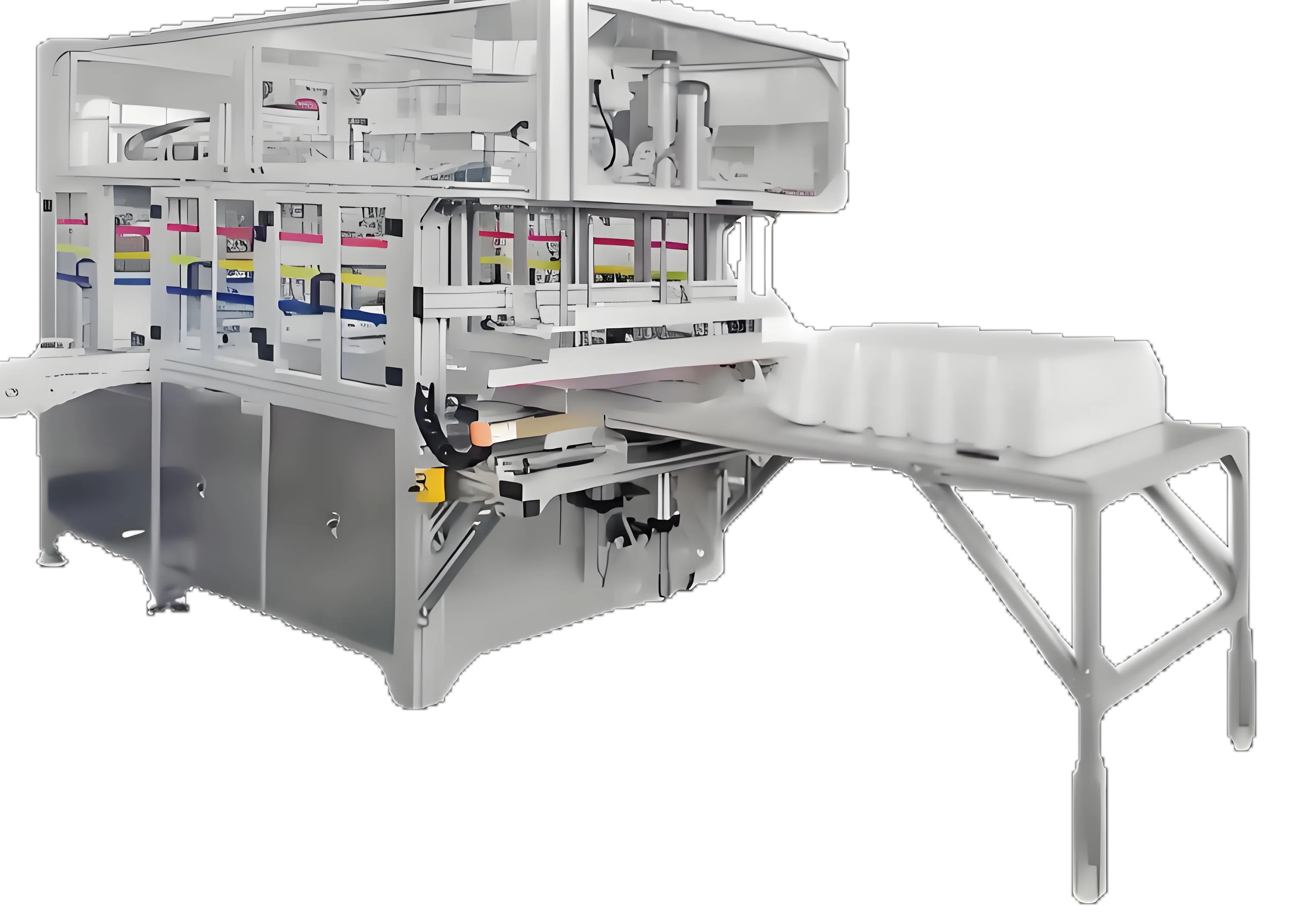 Full Auto Empty Tea Tree Essential Oil Clear Glass Dropper Bottle Bagging Packaging Machine Pouch Bottle Into Bag Machinery