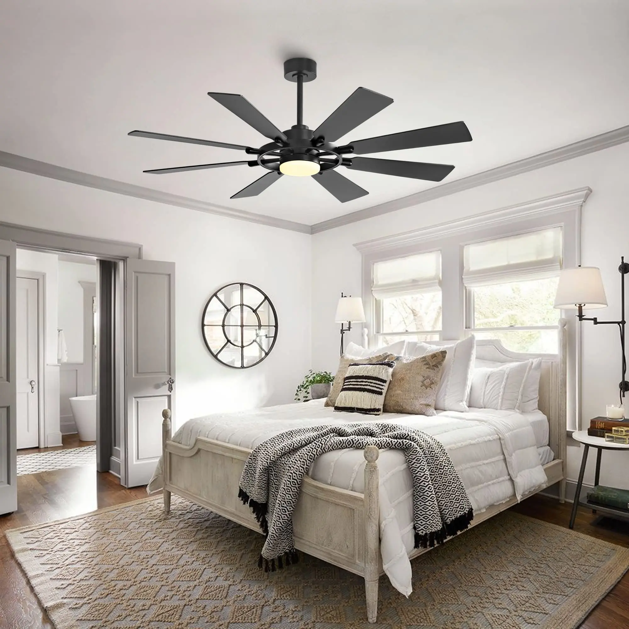 Simple Modern Fan Chandelier Invisible Ceiling Fan Light Living Room