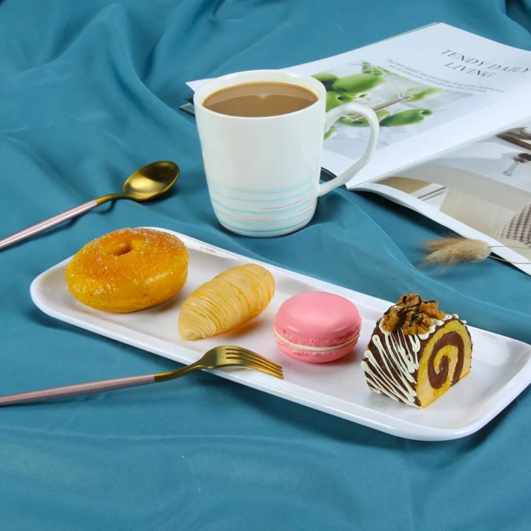 サルグミンヌ ガトープレート 長方形 ホワイト ポワソン プレート 平皿