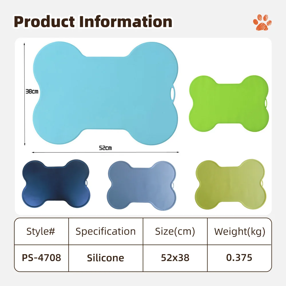 Wholesale Non-sticking Paw Shape Silicone Pet Mat Large Size Silicone  - product detail 7