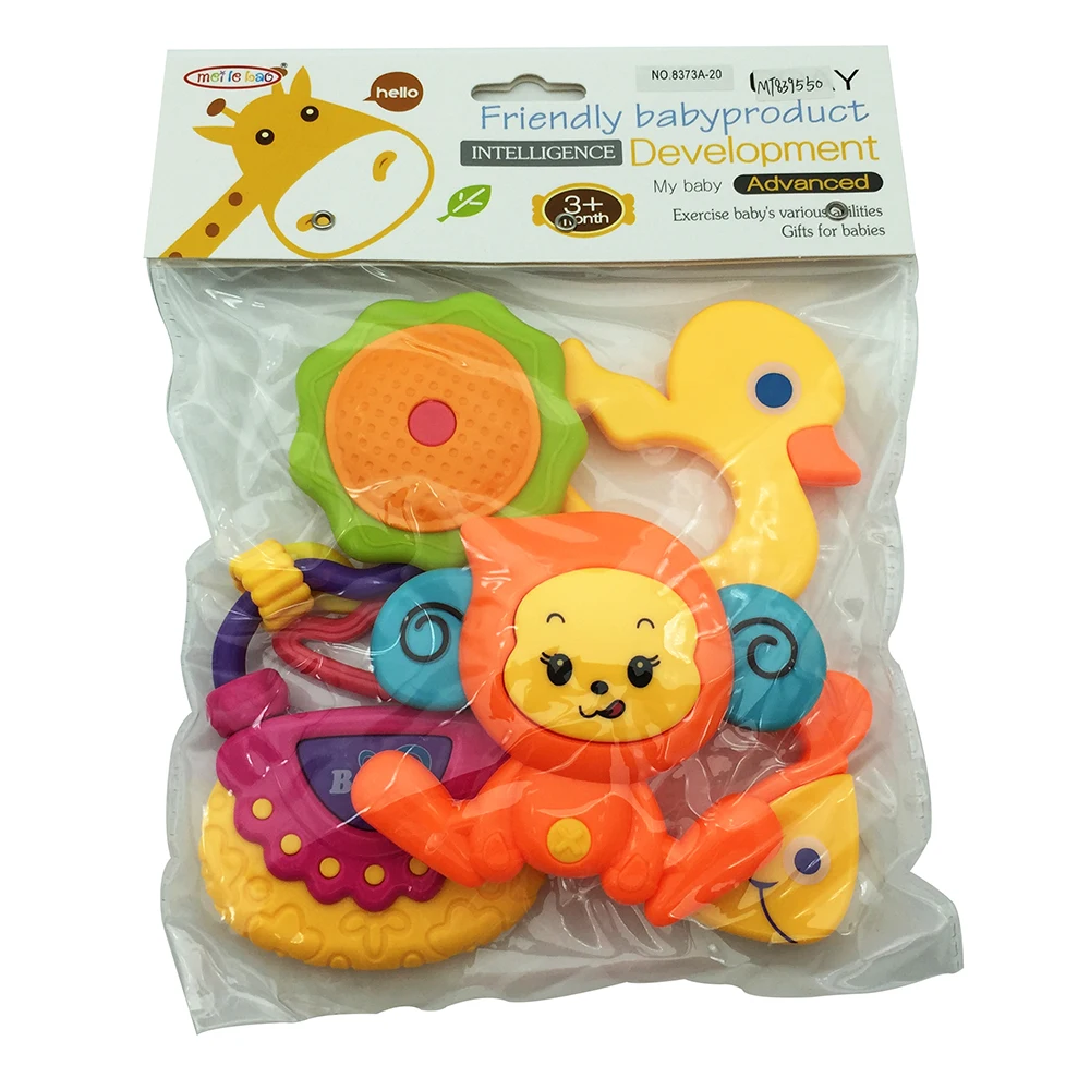 Прекрасный 5 шт. детские развивающие погремушка детские забавные ручная животное игрушка с колокольчиком