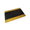 Anti-fatigue floor mat, black with yellow edges