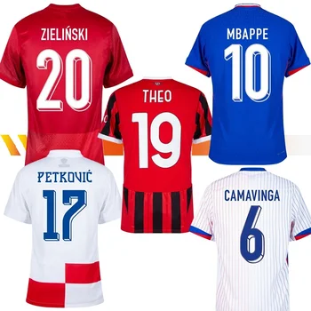 Real Player Version 24-25 Football Jersey from Thailand Top Style Fast Dry Long Sleeve Custom Name Printing Automated Cutting