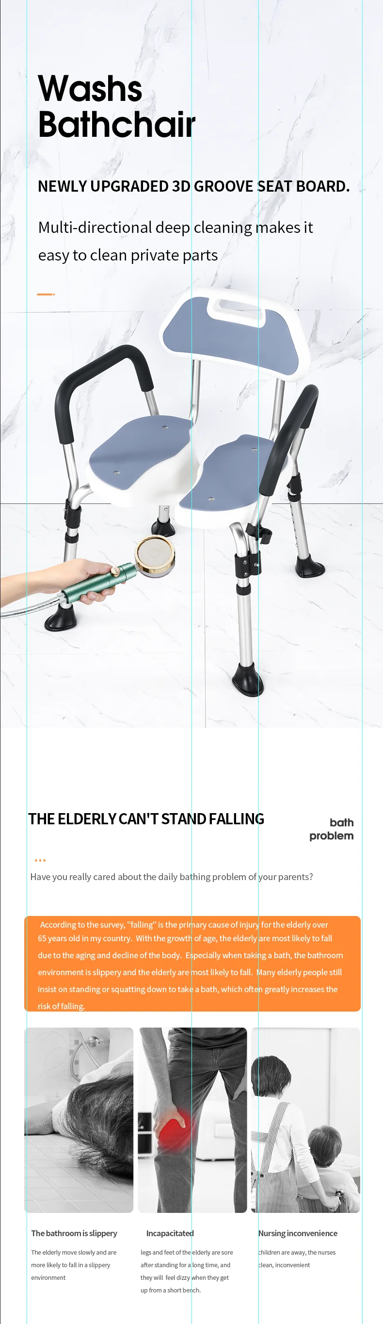 High Quality Bath Chairs For Disabled Nonslip Bath Stool Chair For