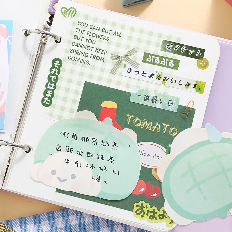 Simno 30 Sheets Cute Sticky Notes Cartoon Animal Sticky Notes Cute Animal Turtle Desig Self-Stick Memo Pads for School Office