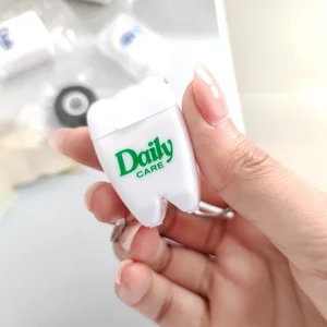 Daily Care for Sale Baby Tooth Shape Box Interdental Pick Floss 12 Yard Cool Mint Flavor Dental Floss Souvenir Interdental Floss