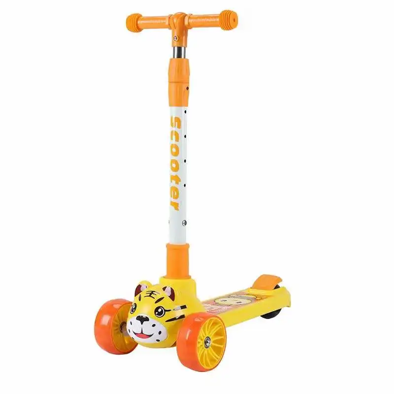 Multiple Colors Scooter Kids Luminous LED PU 3 Wheels Toddler Children's Kick Scooter for Girls and Boy