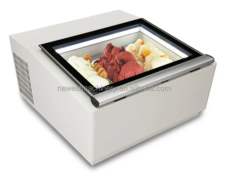 Table Top Style Gelato Display case Freezer Mini Ice Cream Display Fridge