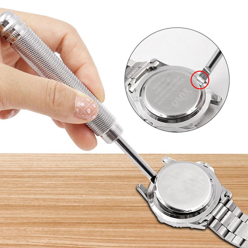 Watch Repair Tools Watch Dial Fixer Back Case Cover Press Closer Pry  Remover Watch Case Opener Battery Replacement Removal Tools