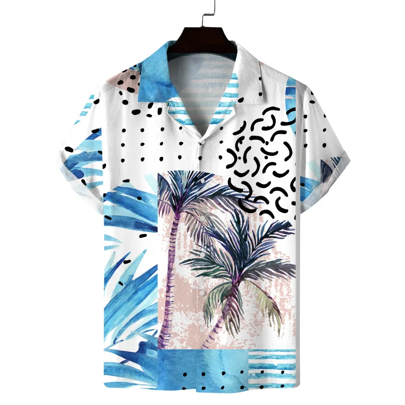 2023 Summer New Casual Short Sleeve Fashion Printed Shirt Hawaiian ...