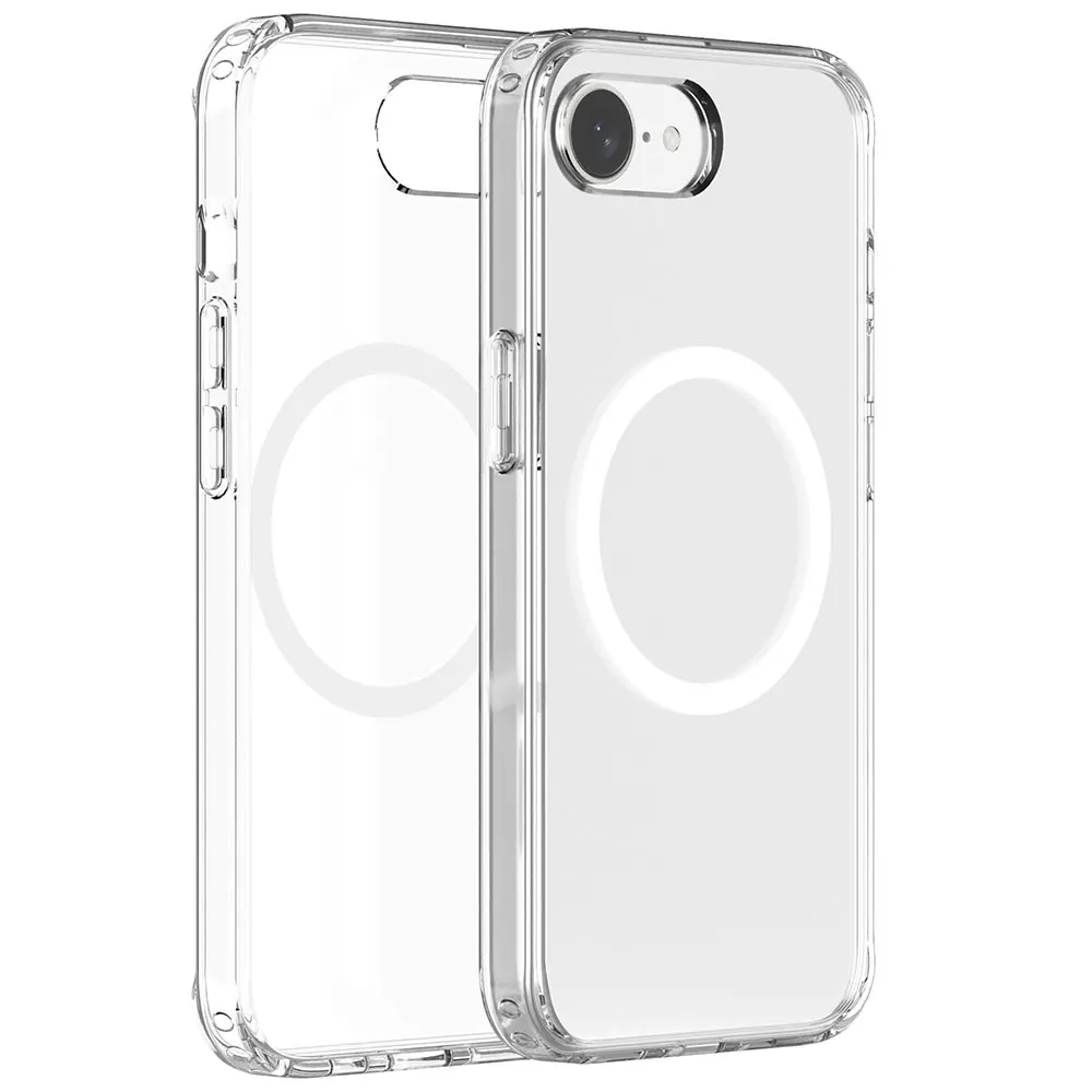 Cuerpo de teléfono transparente Laudtec para iPhone 16e Simple Business Cargador magnético con carcasa ligera tapa transparente Sjk994