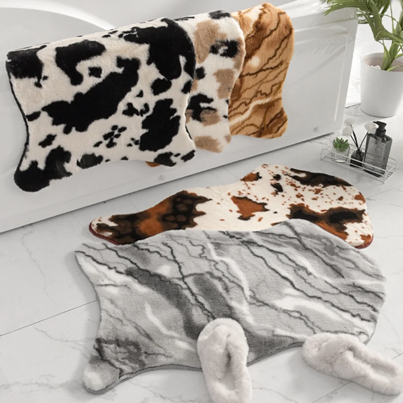 Customised Super Absorbent Microfiber Bath Mat - Fluffy Anti-Slip Faux Fur Area Rug with TPR Bottom, Plush Bathroom Rugs and Mats for Luxurious Living Room and Bath Spaces