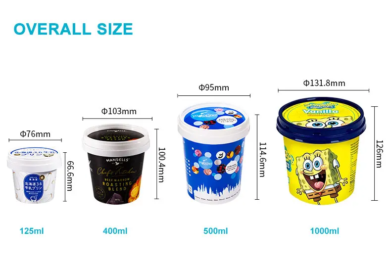 500ml 1L 2L Square Ice Cream Container - Packing Tech