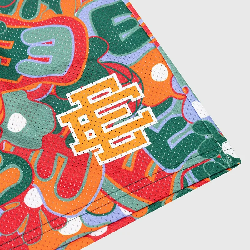 Summer Breathable Mesh Oversized Men Shorts Custom Printed Graphic  Casual Fiess Beach Shorts411_voghion.com