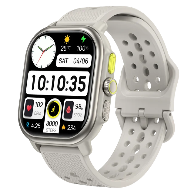 2024 New Arrival P106 AMOLED Smart Watch iOS Remote Control Calendar Answer Call Silica Gel Speed Measurement Sleep Tracker