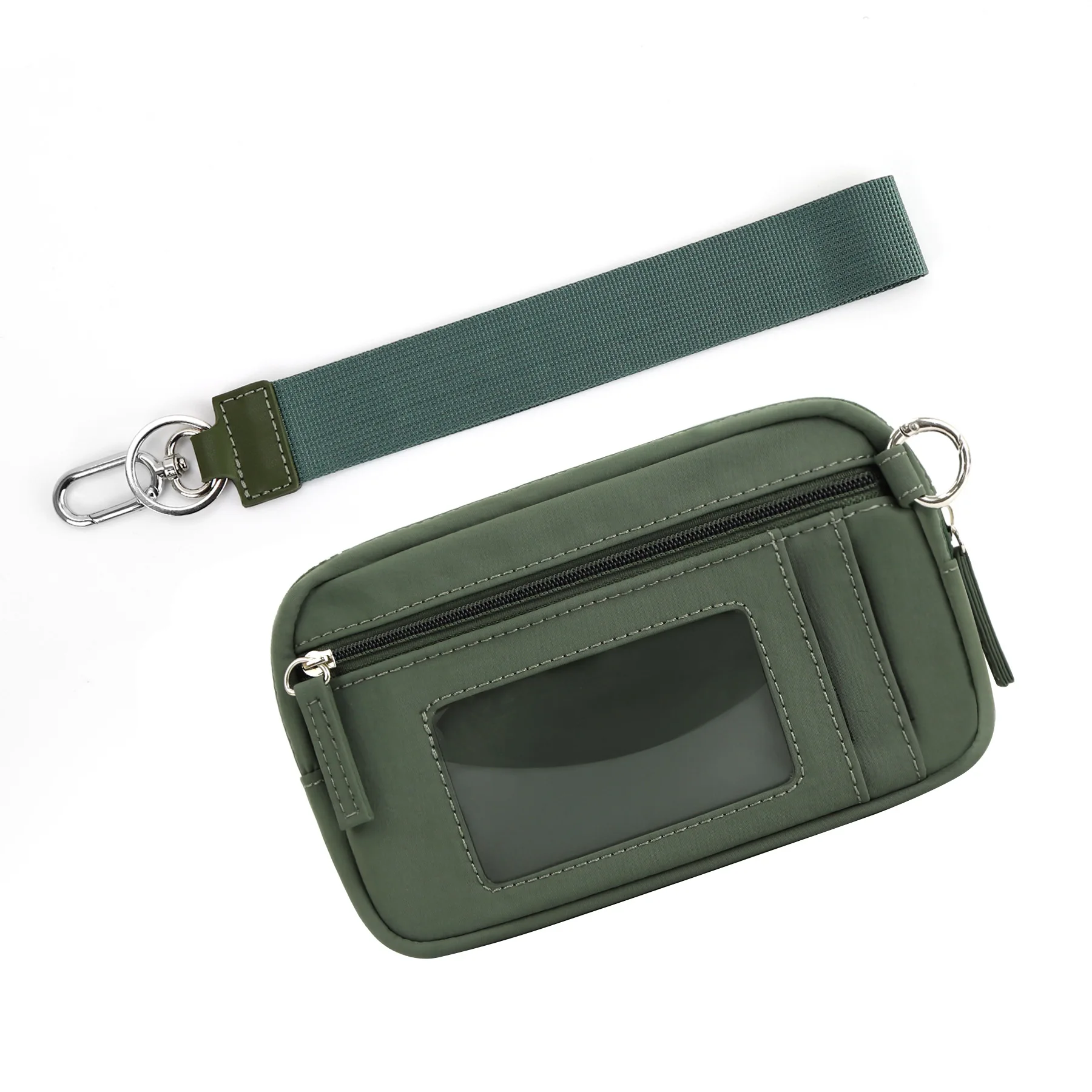 2025 новый дизайн портативный нейлоновый кошелек для кредитных карт мини-кошелек переноски прозрачная сумка с ремешком