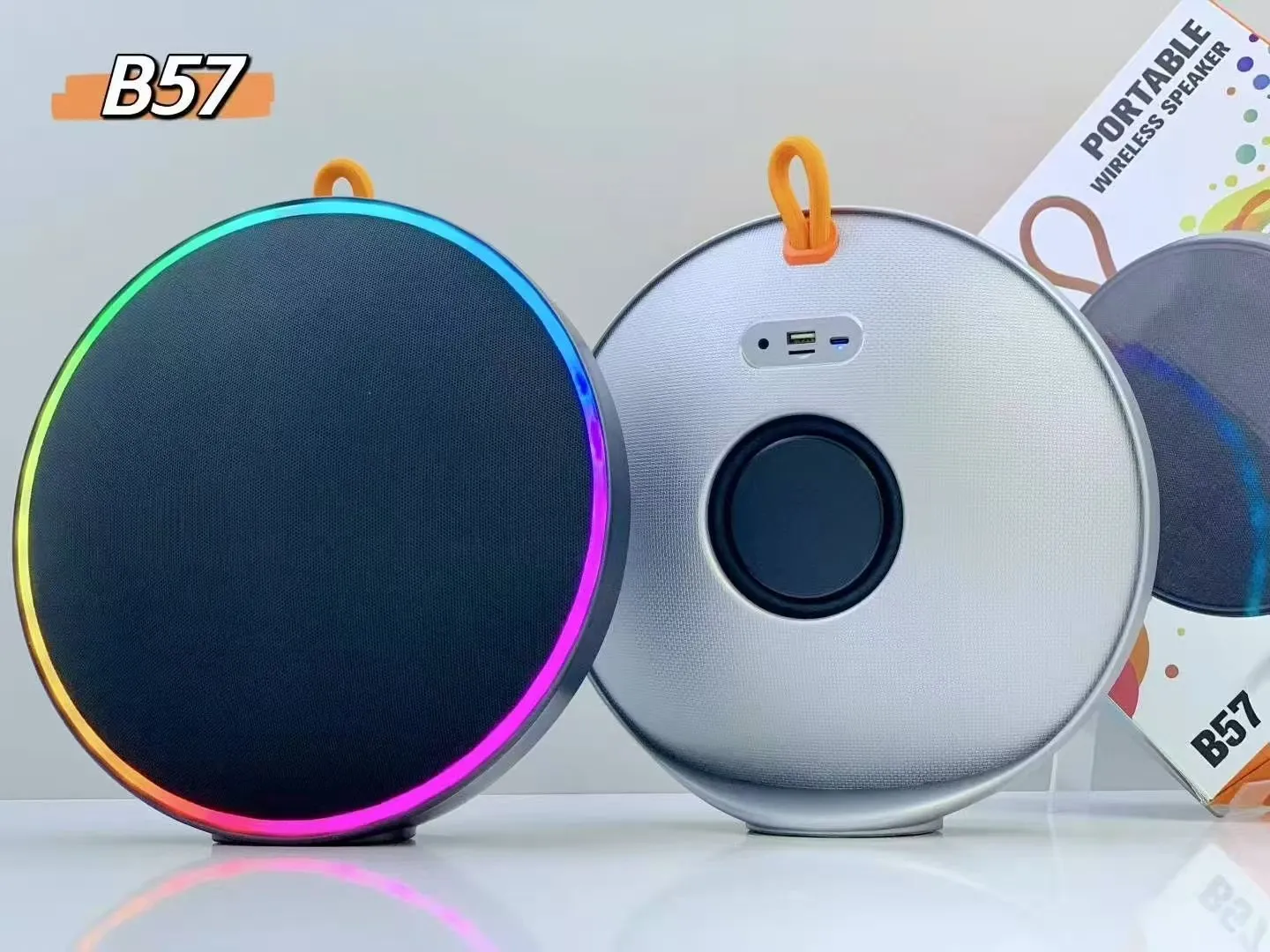 The New B57 Wireless Blue Tooth Speaker, Portable Outdoor DJ Subwoofer, 40W  High-power Rechargeable Series Player Speaker