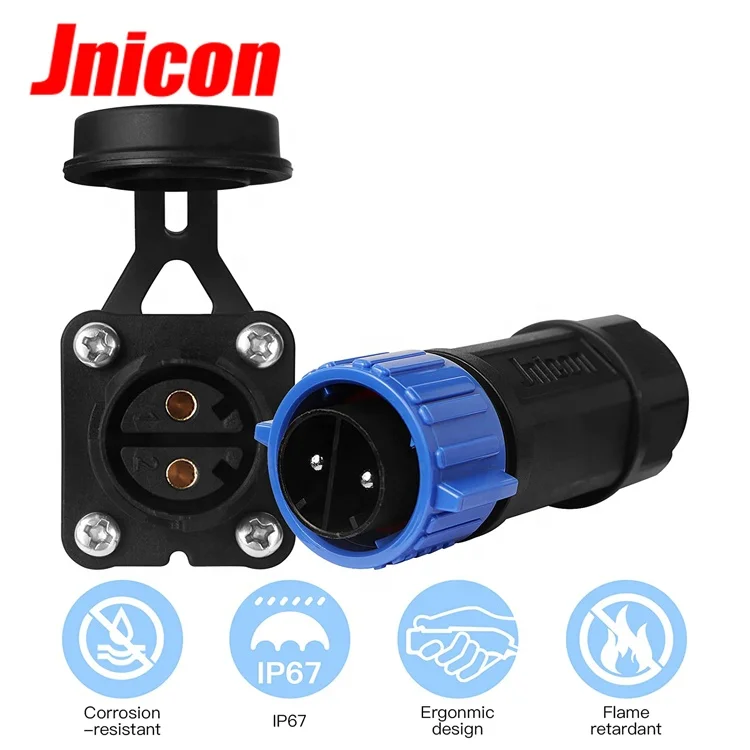 Jnicon M25 2pin Male Plug and Female Socket Trolling Motor Connector Kit