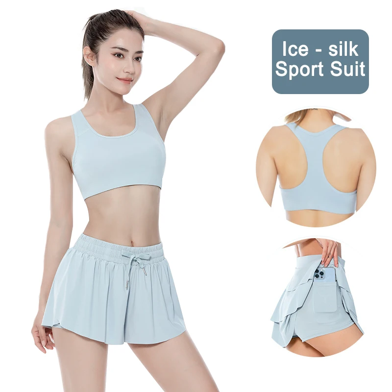 New Arrival Golf Skirt Sports Dress Women Sport Badminton Dress Shorts Sets Athletic Wear Yoga Set for Women