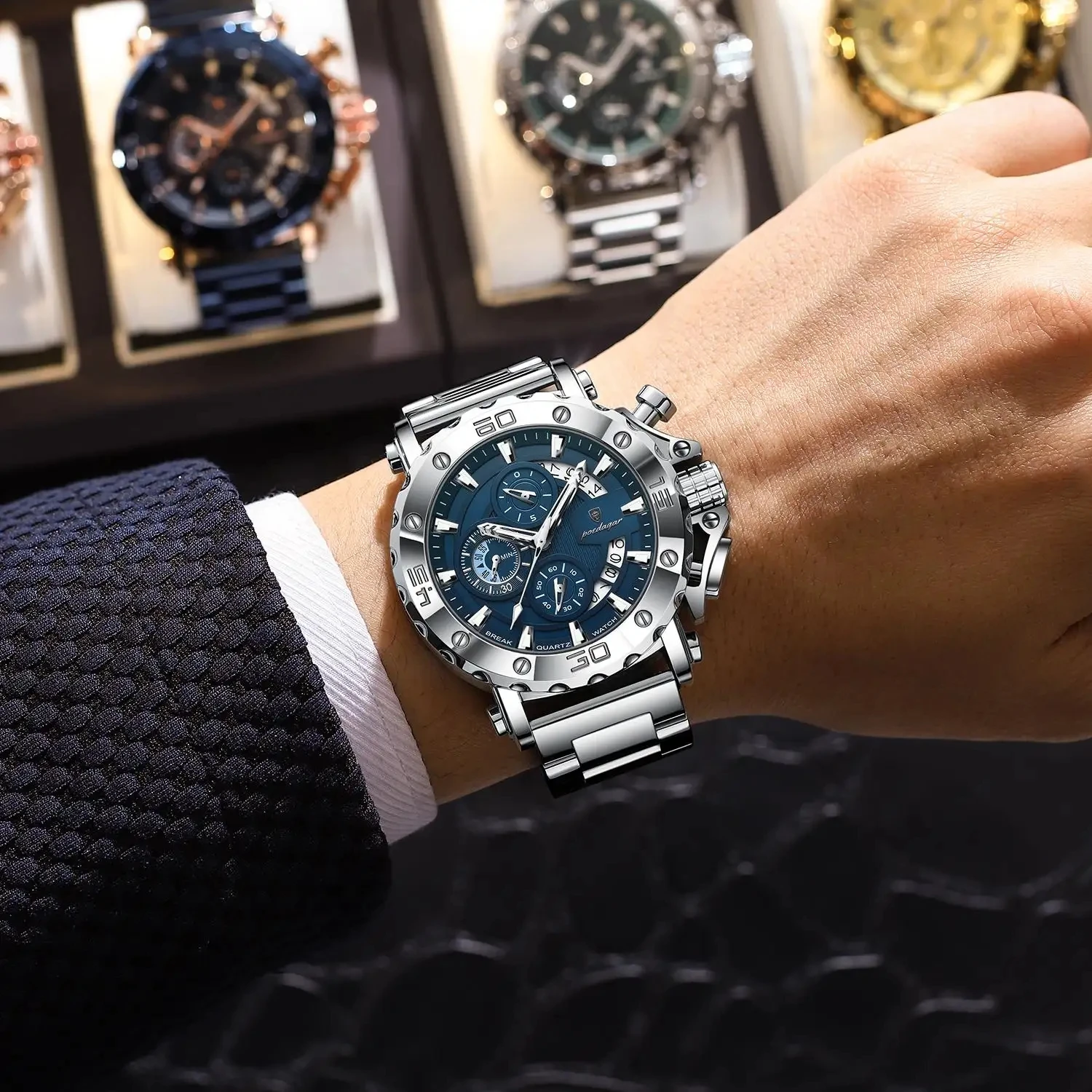 OROLOGIO VINTAGE SEIKO Donna Tono Argento 11-7039 Quadrante Blu