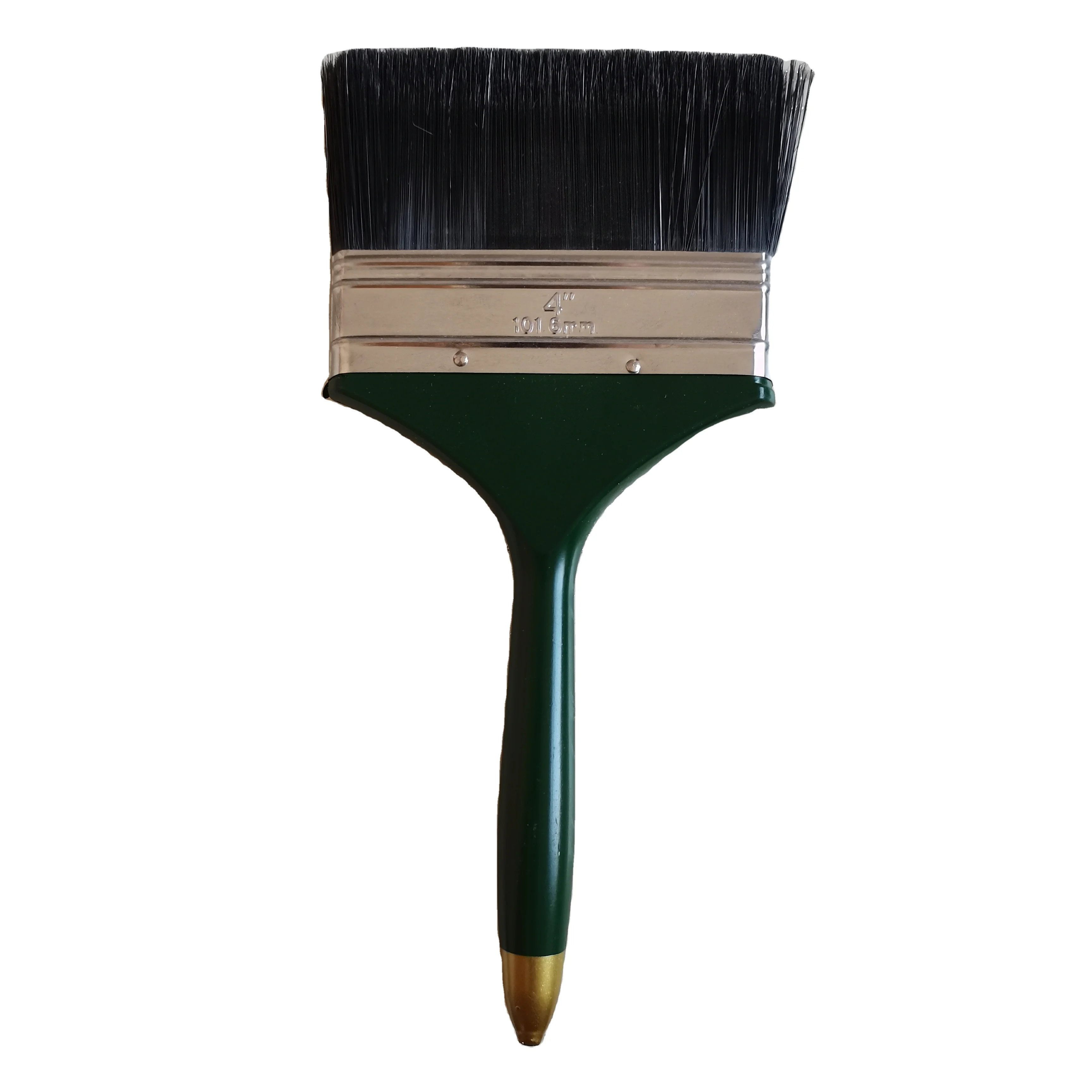 China Factory Different Size Wall Paint Brush Green Plastic Handle