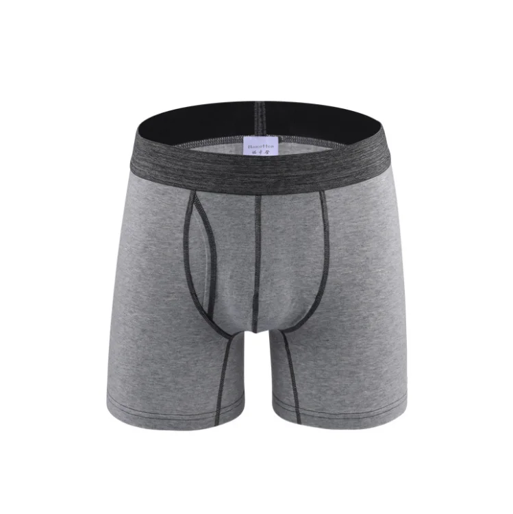 男性加长运动拳击手三角裤男式纯棉舒适透气内衣