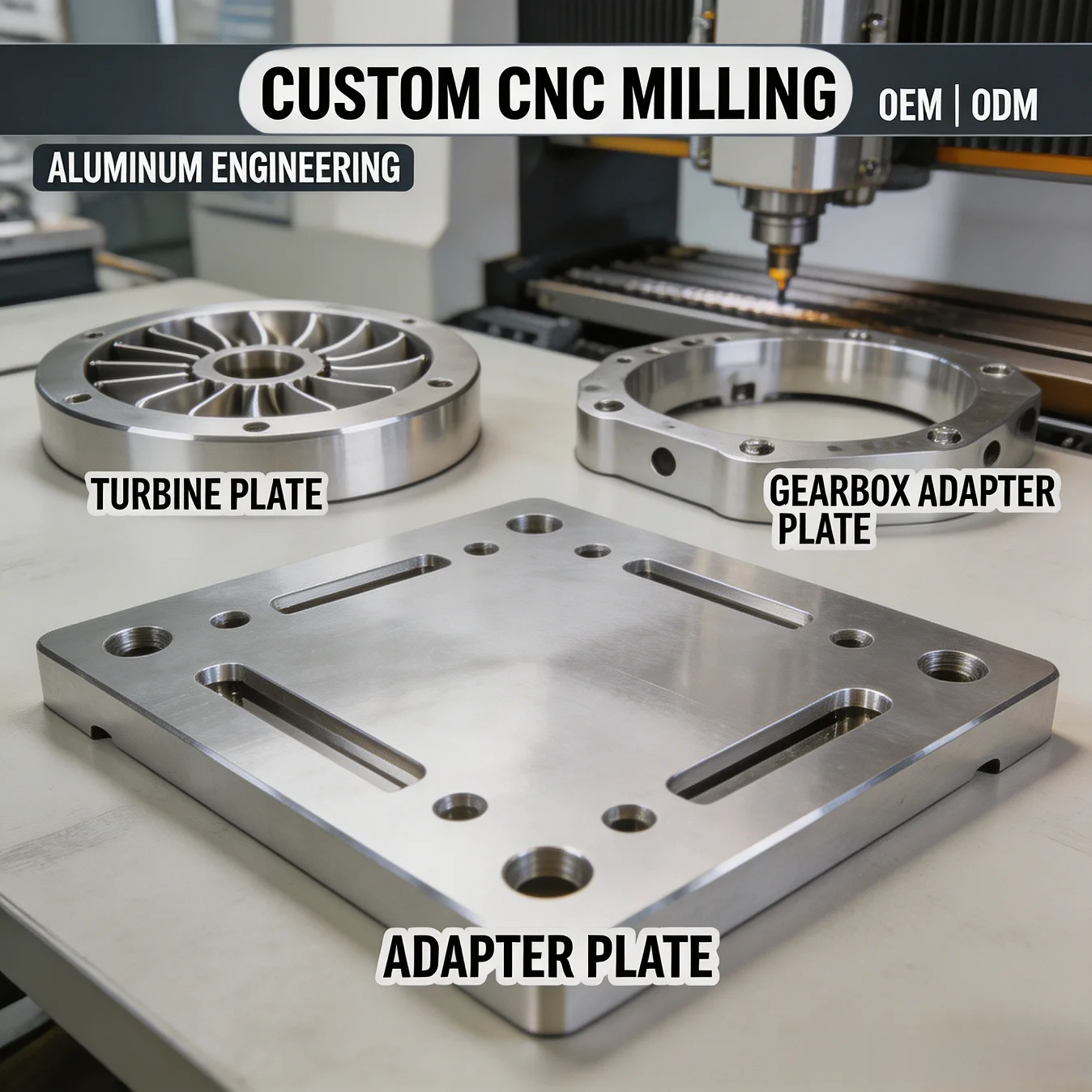 Aluminum Engineer Gearbox Transmission Mount Adapter Plate Turbo Plate Custom Made BY Drawing Cnc