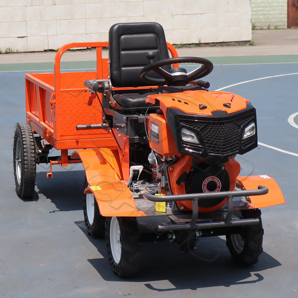 product agricultural multi functional 4wd diesel ride on cultivator land loosening machine rotary tiller microtrator tractor de asiento-6