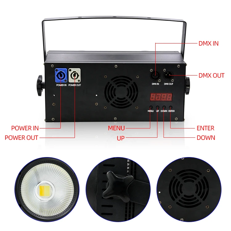Big Dipper LC006 Stage Light 2*100W Warm & Cold White COB LED Par
