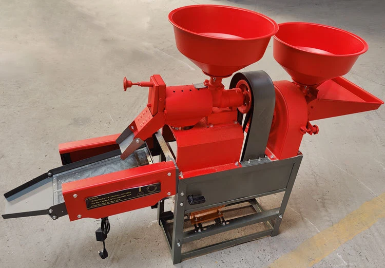 Portable Home Small Scale Rice Mill Machine Combined Grain Hulter Paddy Husk Removing Rice Polisher Corn Peeler Crusher Motor
