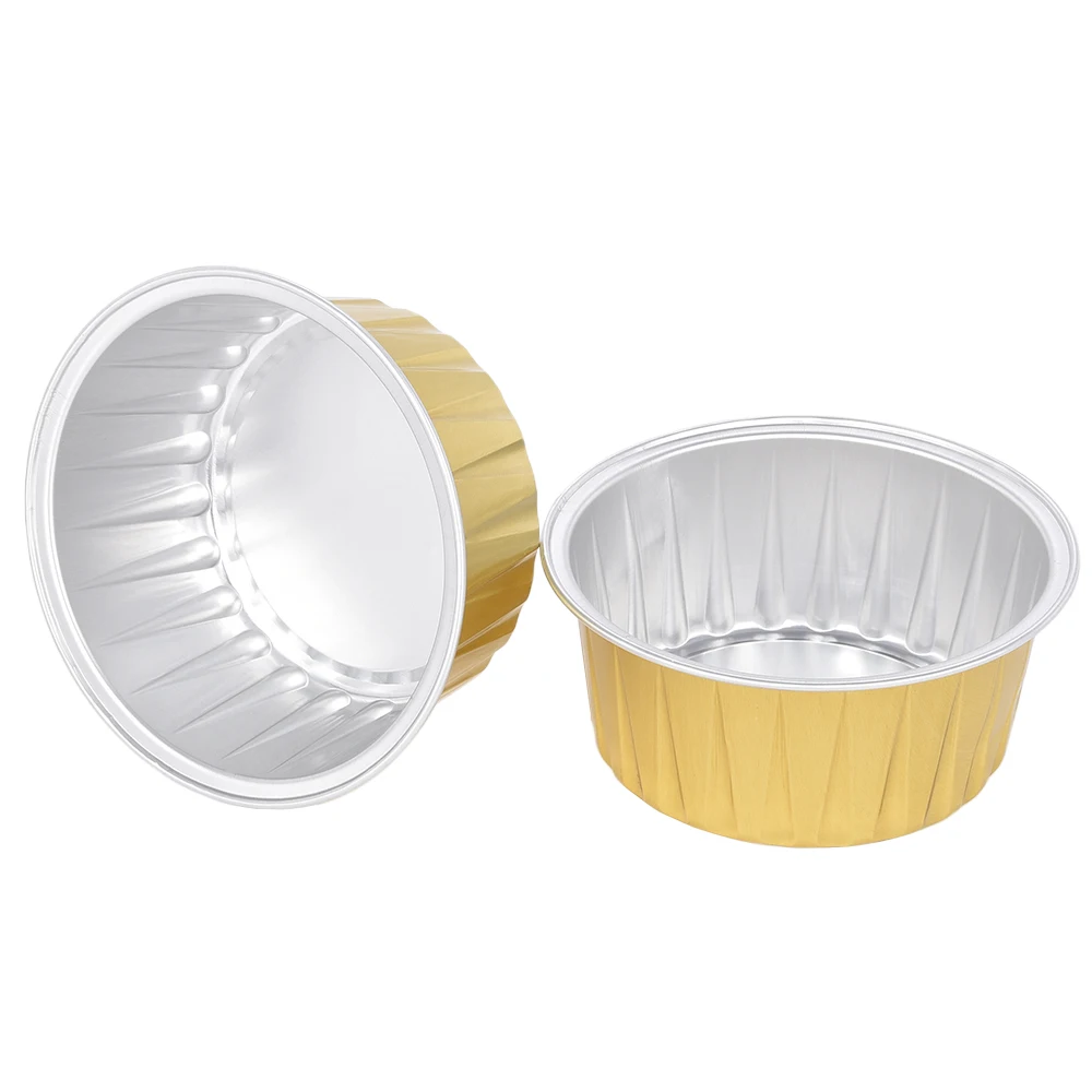 TIA Y125 Wadah Lampu Paduan Aluminium Foil 3 Inci, Baki Pemanggang Tartlet, Wadah Foil Efisien Panas untuk Makanan Penutup