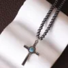 Cross with bead chain