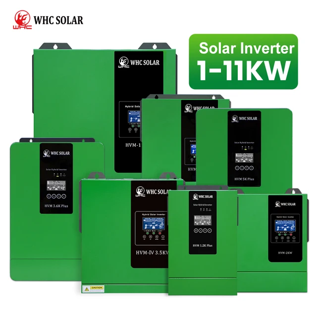 WHC Solar Inverter Hybrid Manufacturer Off Grid  Pure Sine Wave Power Onduleur Solaire Hybride Convertisseur Hybride Converter