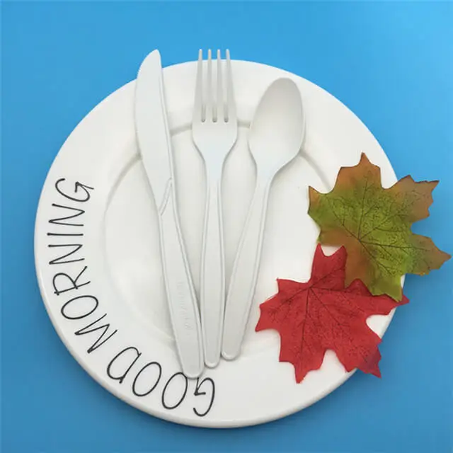 Cornstarch Forks Wholesale Biodegradable Cutlery Set Cake Serving Utensils