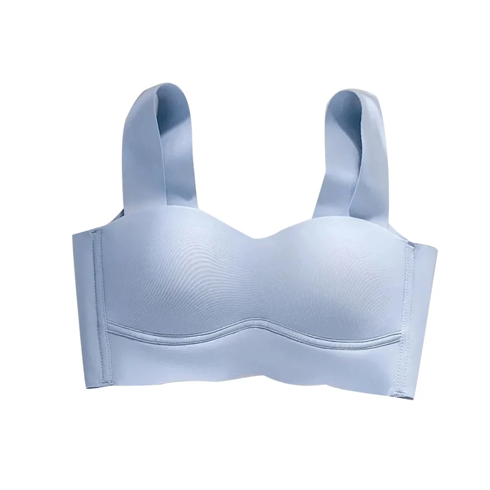批发新款冰丝无缝内衣女式俯卧撑乳房聚拢女童乳房无钢圈文胸