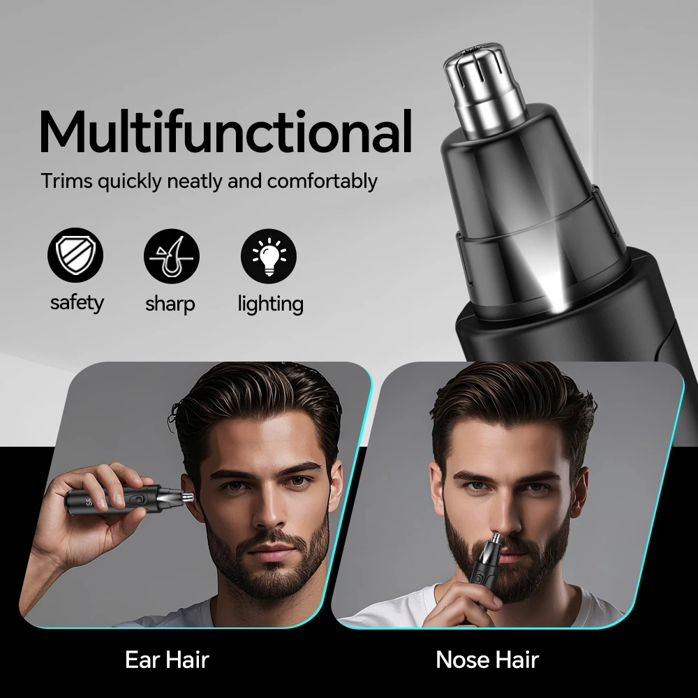 Portable Four-in-One Set Nose Hair Trimmer for Home RV Car Use New Rechargeable Electric Push Shear Salon Quality Made Plastic manufacture