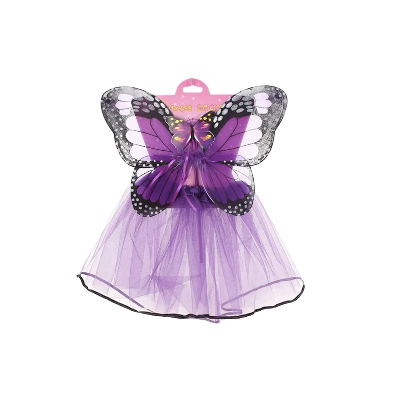Fairy Dress With Wings Ballet Tutu Dance Costume Hot Pink 5-7 Years Polyester 