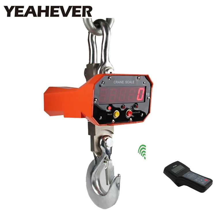 3T/ 5T/ 10T Wireless Digital Electronic Hanging Crane Scale With Handheld Meter 